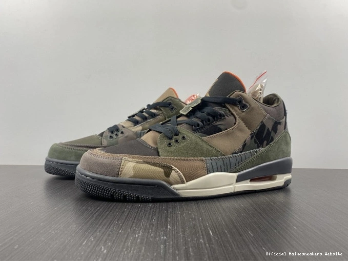 Official Maikesneakers Patchwork Jordan 3 DO1830-200 Camo Air Retro 0729